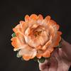 Simulated hand-squeezed peony flower porcelain flower ceramic thread incense seat incense insert tea ceremony desktop decorative