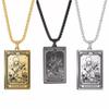 Collana Tarot Scheletro Calendula Strega Talismano Acciaio Inossidabile Coppia Teschio Abbraccio Collana Gay Amuleto Gioielli Regalo di Halloween