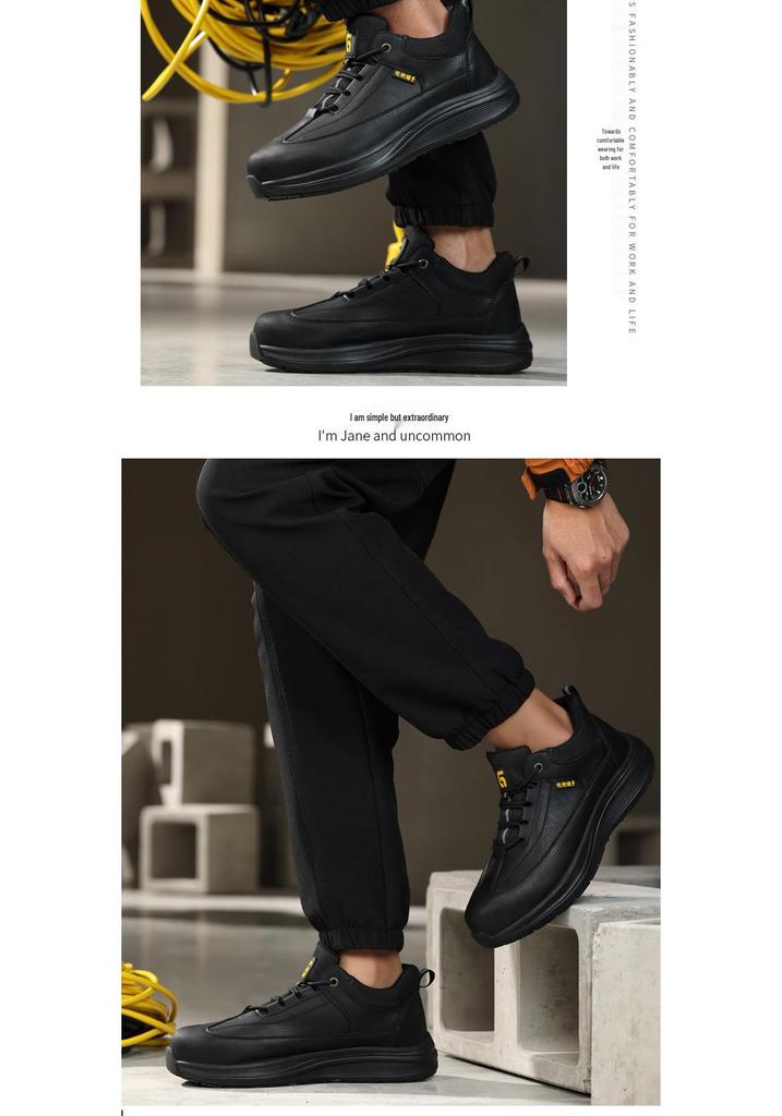 Men's Anti-Smash, Anti-Puncture Insulated Electrician Safety Shoes - Anti-Slip, Wear-Resistant, Comfortable Work Footwear