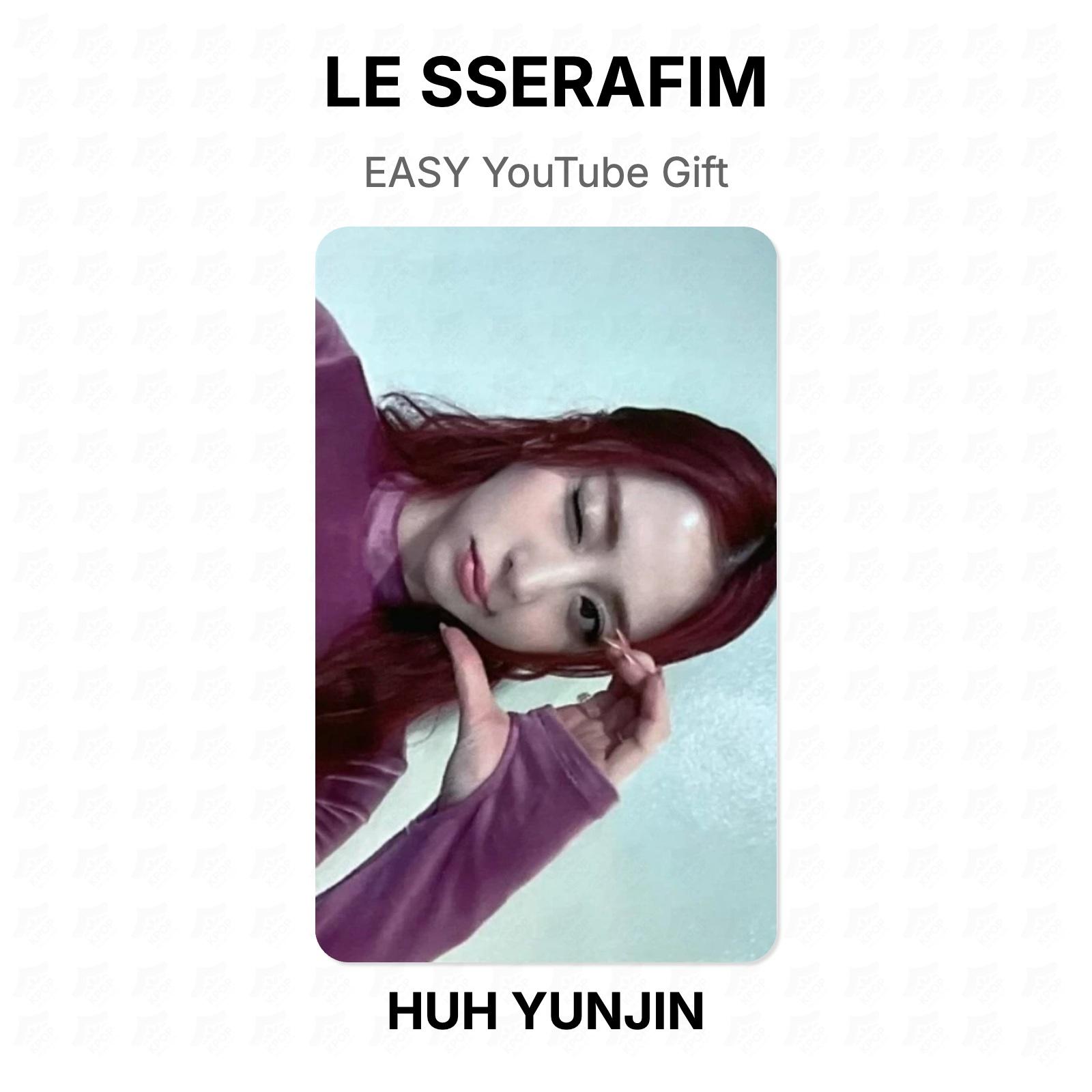LE SSERAFIM EASY YouTube Gift Official Photocard HUH YUNJIN