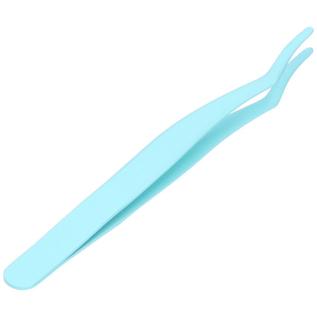 Eyelashes Tweezer False Lash Application Curved Stainless Steel Eyelash Extension Auxiliary Clip