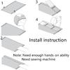 Curtain Accessory Kronill Gathering Heading Tape for Making Pleated Curta,Width 3.3", Length 161", Curtain Pinch Tape Pull Pleat TapeWhite