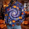 Men's Halloween Long Sleeve Button Up Shirt for Party and Casual Wear