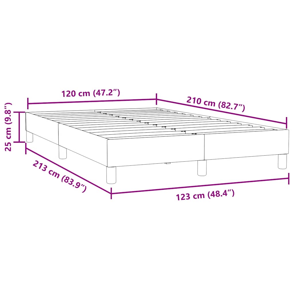 Box Spring Bed without Mattress Dark Green 120 x 210 cm Velvet