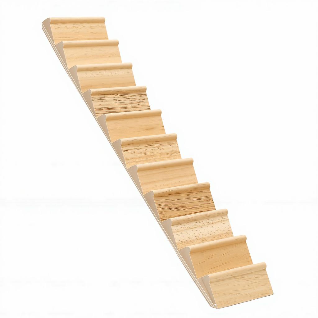 1:12 Scale Miniature Stairs Unpainted Wooden Dollhouse Staircase with Pre Assembled Steps