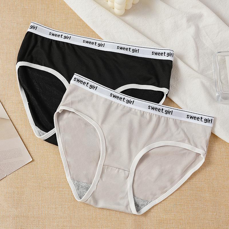 Women Anti-septic Moisture-wicki Panties Seamless Mid Waist Elastic Soft Breathable Underwear Briefs