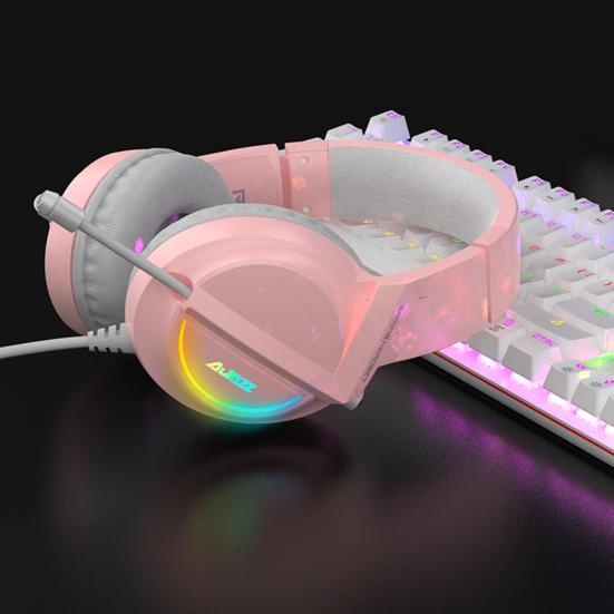 AJAZZ AX365 Wired Headphone Over-ear Noise Reduction Ergonomic USB/3.5mm 7.1 Surround Sound Gaming Headset for Desktop