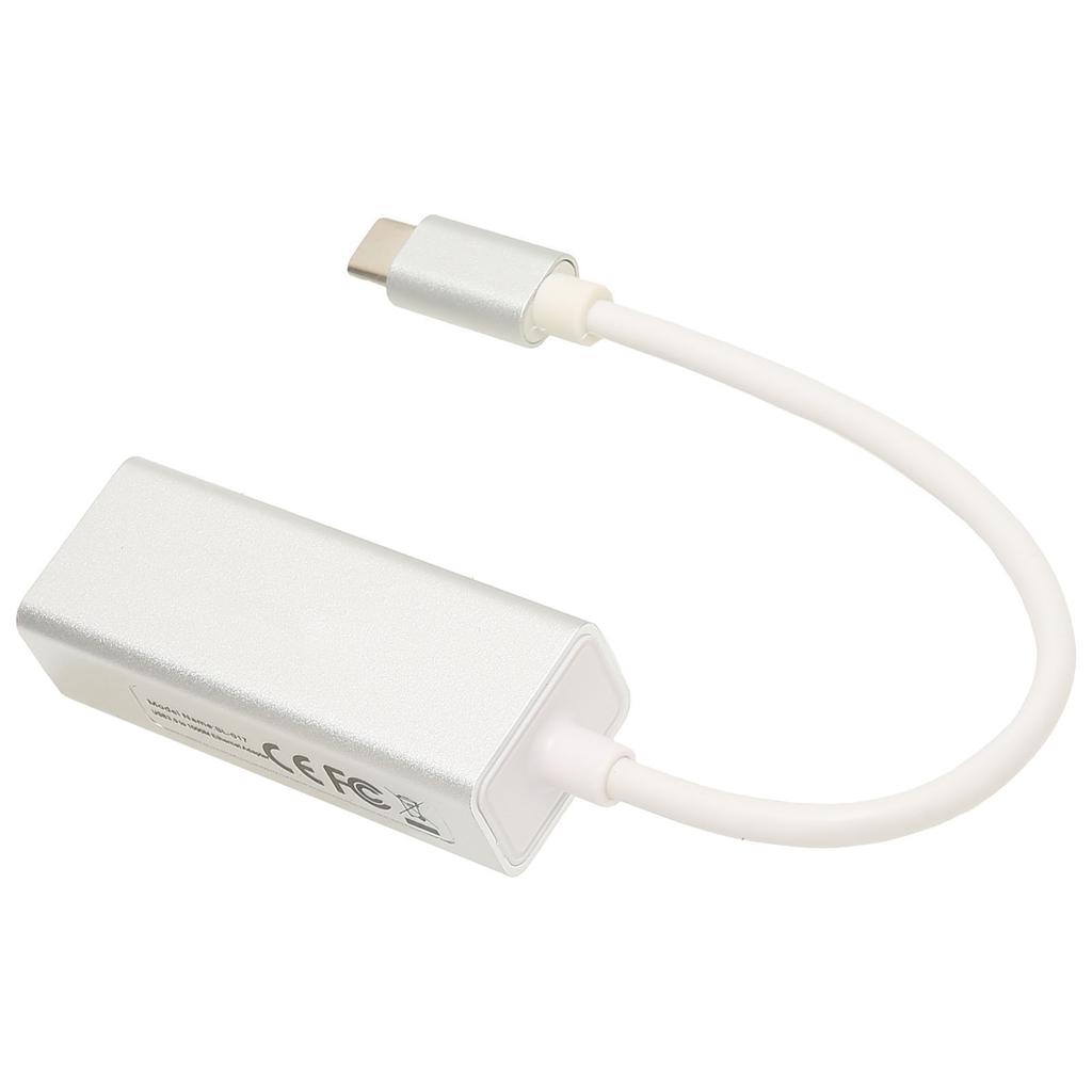 USB C to Ethernet Adapter 10M 100M 1000M USB3.0 Hub Type C to RJ45 Network Cable Interface Wired Network Card Adapter
