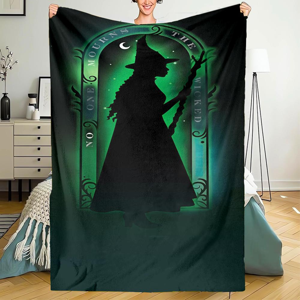 Wicked Theme Printed Blanket - Perfect for Couch, Bed, Travel & Outdoor Use | Machine Washable, Cozy & Durable.