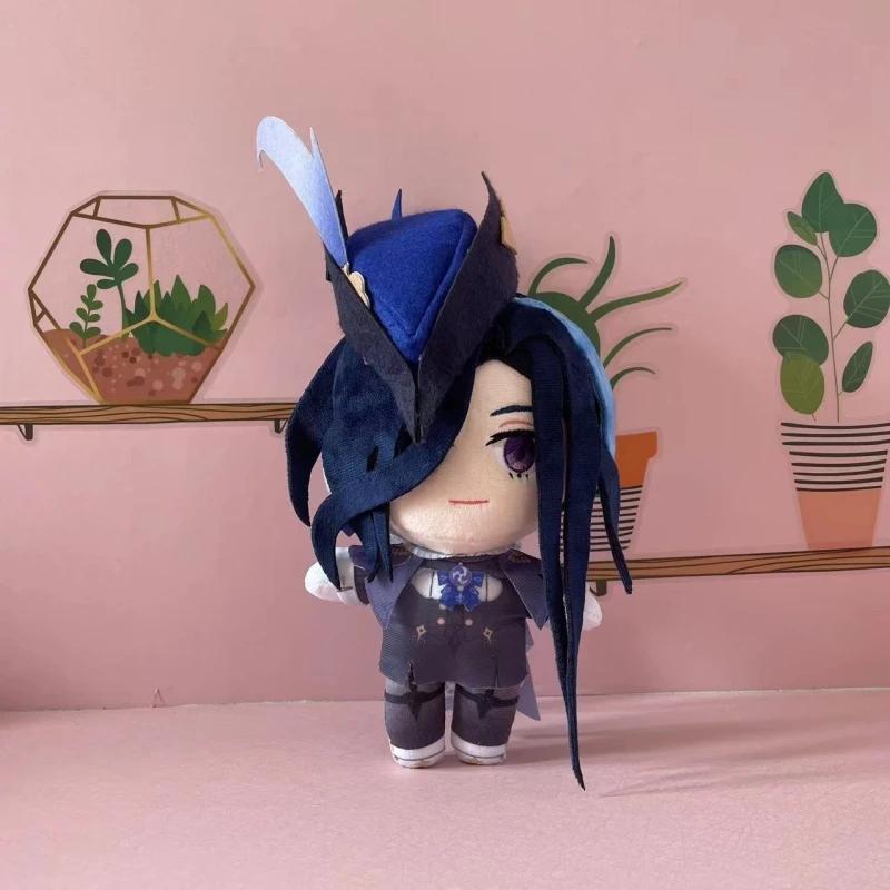 Genshin Impact Clorinde Peluche Cosplay Giocattolo 20cm Cuscino Imbottito Regalo di Natale