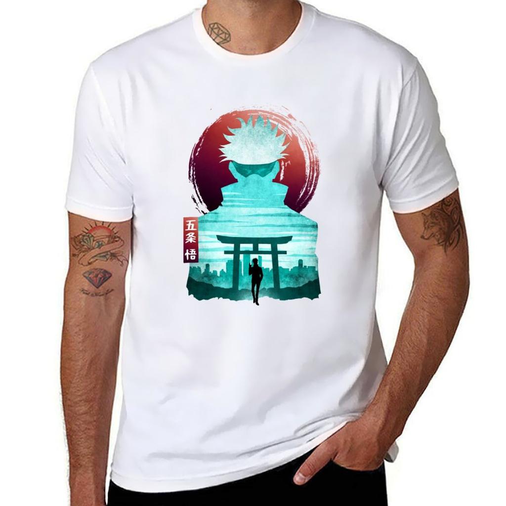 Minimalist Silhouette Gojo Tshirt Athletic Quick Dry Tshirt For Unisex