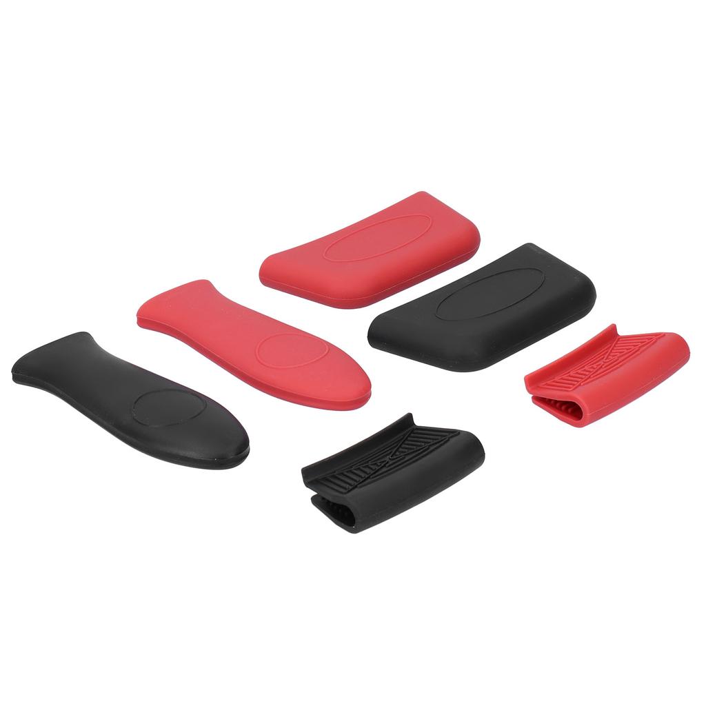 6Pcs Set Pot Handle Sleeve Holder Thicken Silicone AntiScalding Kit Kitchen Supplies