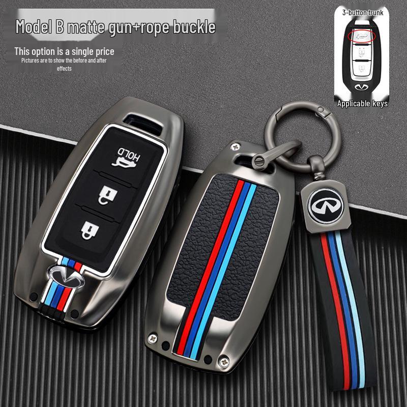 Compatible Infiniti QX50, QX60, Q50L Key Case Set - Full Protective Key Shell Cover with Buckle