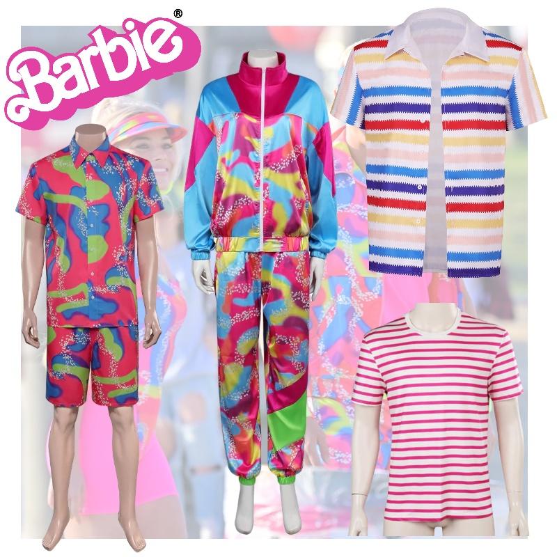 New Cross-border Movie Barbie Cos Costume For Barbie Ken Punk Style Jacket Moisture-wicking Fabric