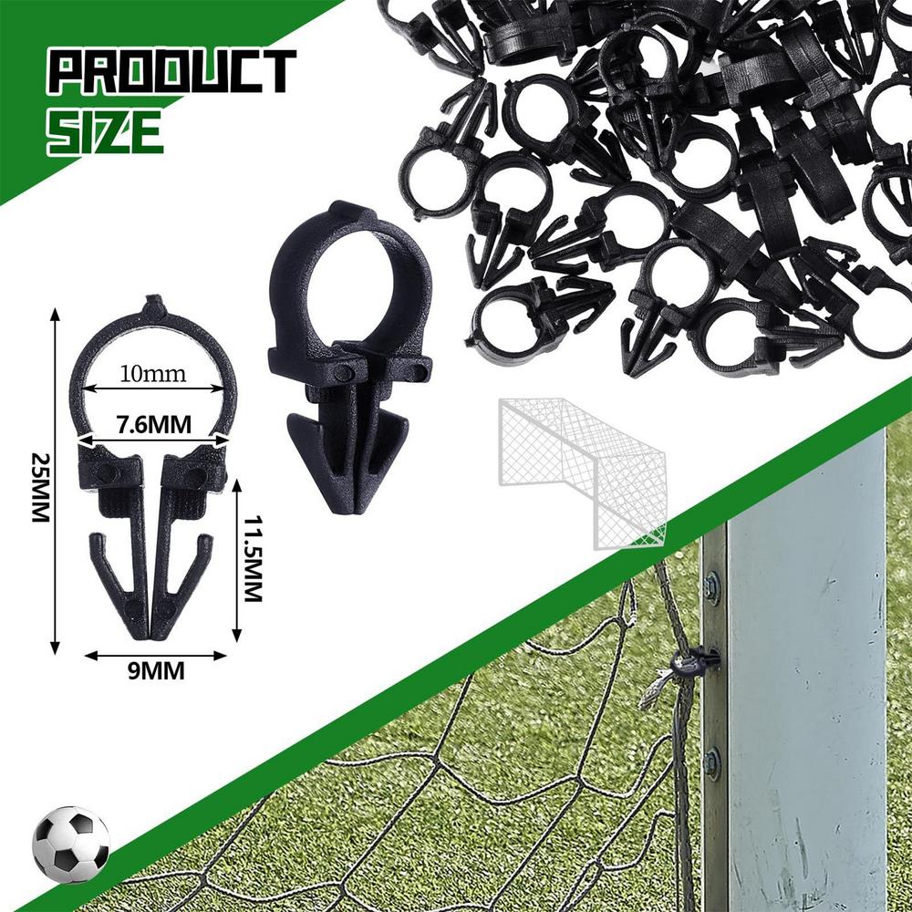 Football Net Clips 100-Piece Replacement Lock Clips For Soccer Net Secure Fasteners Sports Accessories For Tournament Facility
