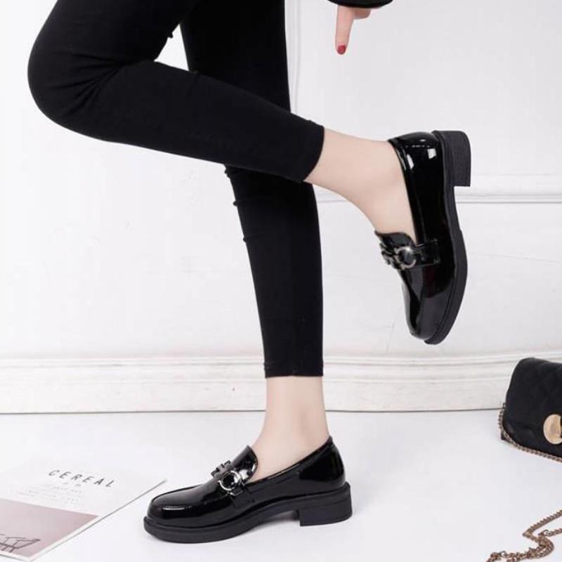 Fashion 2025Autumn New British Style Women Leather Shoe Simple Versatile Woman Shoes Comfort Soft Soled Women's Loafers Zapatos De Mujer