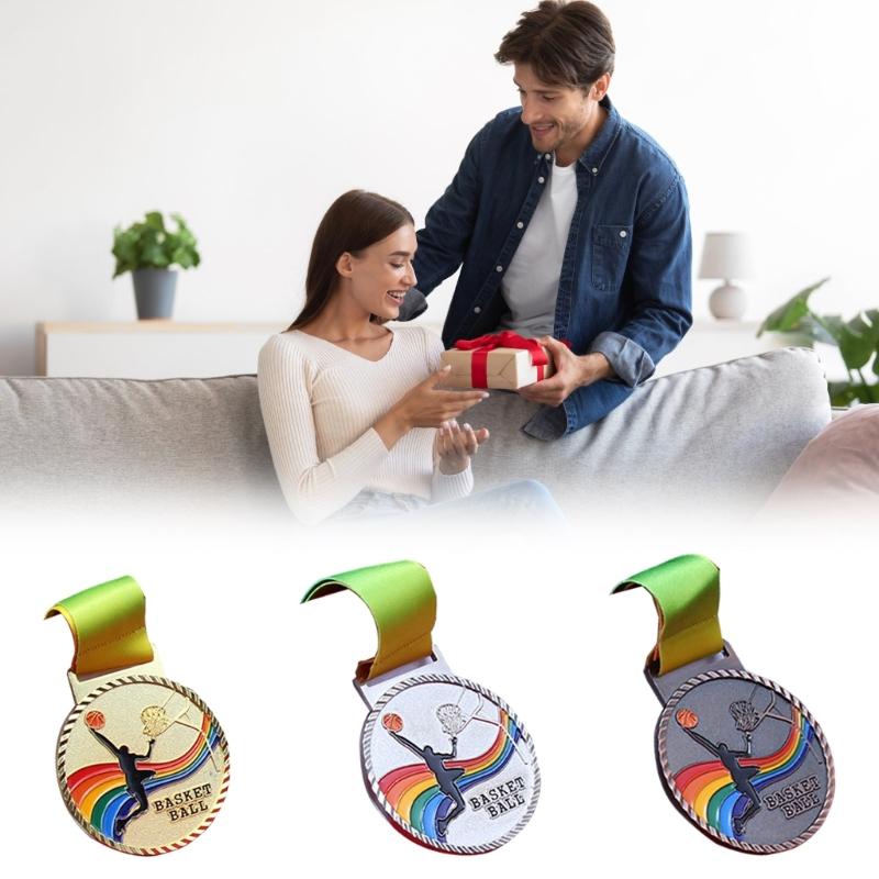 Metal Medals Sports Competition Medals School Prize Sport Award Medals Award Medals with Ribbon for Competition Sports