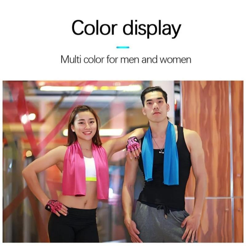 Quick Drying Cooling Towel Soft Breathable Chilly Sweat Absorption Cold Towel with Storage Box Sports Running Yoga Gym Club
