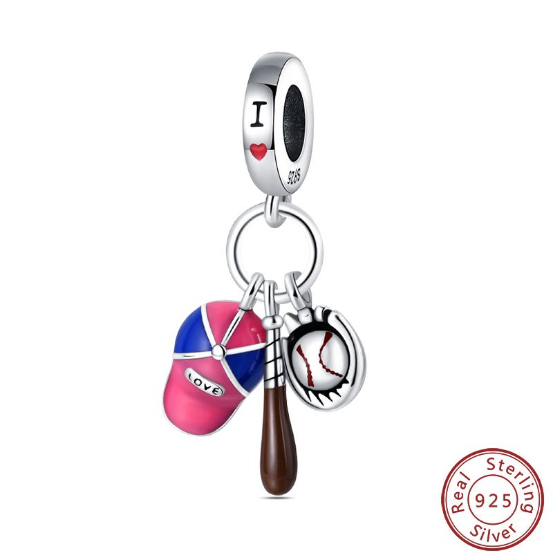 Sports Series Copper Football Badminton Boxing Yoga Ballet Charms Beads 3Mm Diy Fine Jewelry