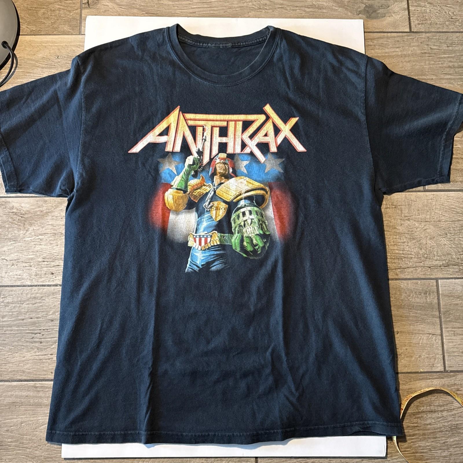 Vintage Anthrax Judge Dredd Thrash Metal Rock Unisex S-5XL Shirt MK324 XXXL