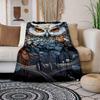 1pc Owl Print Blanket, Soft Warm Throw Blanket Nap Blanket For Couch Sofa Office Bed Camping Travel