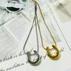 Titanium Steel Simple Horseshoe U-shaped Pendant Sweater Chain Versatile High-end Clavicle