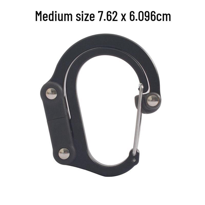 D-shaped Aluminum Carabiner: Multi-functional 360° Rotating Quick Link for Outdoor Sports
