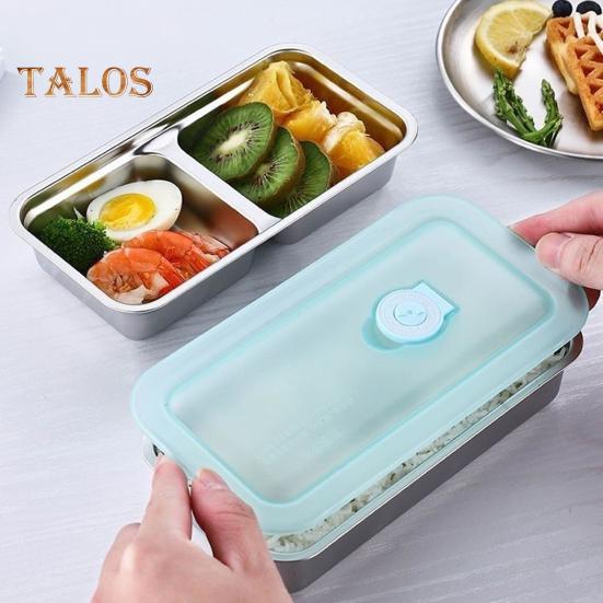 Stainless Steel Snack Containers Anti-Leak 2 Compartments Dipping Container Reusable Condiment Containers with Lids Metal Lunch Box for Snacks Dips
