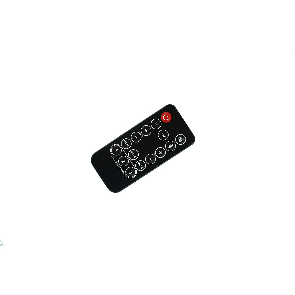 Replacement remote control for Denon RC-1230 DHT-S316 home theater soundbar system.
