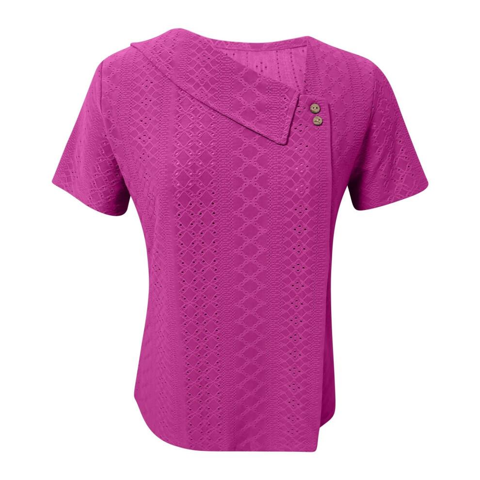 Women's openwork bohemian shirt, casual and stylish -Purple XL