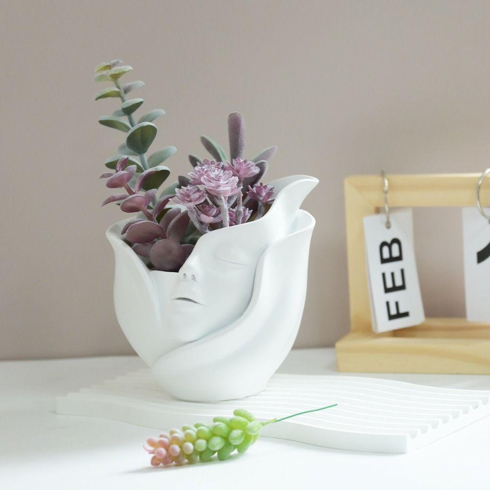 European Style Character Plant Pot Aesthetic Hydroponic Flower Holder Flower Pot  Dried Flower
