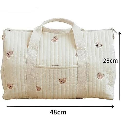 Sac De Maternité DLUXCA - Couche Maternelle - Sac À Couches En Tissu De Coton - 48 Cm X 28 Cm X 24 Cm