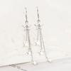 Elegant Pentagram Tassel Earrings Earrings Shiny Star Mid-Length Earrings for Women
