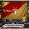 Wall Hanging Tapestry Custom NameMonaco FC Pattern Personalized Printed Fabric Wall Decor