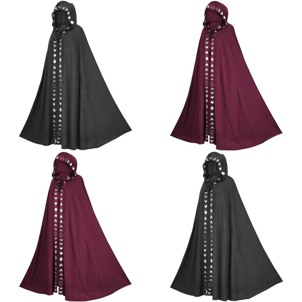 Cosplay Renaissance Kapuzenumhang Mittelalterlicher Stil 5 Farben Halloween Kostüm Film- und Fernsehen Cosplay Outfit