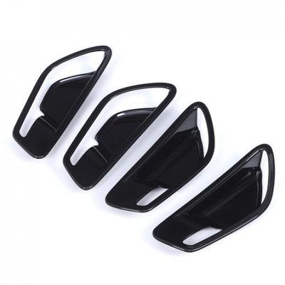 Glossy Black Inner Door Handle Bowl Trim Cover For Hyundai Santa Cruz +