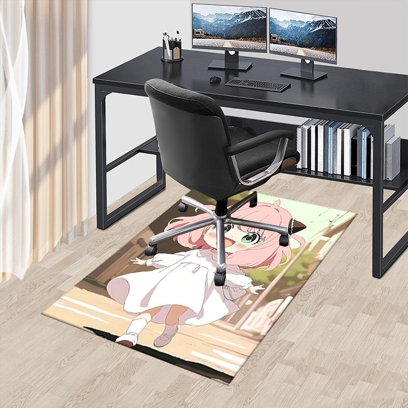 

1pc Pink Hair Cat Ears Chair Mat - Anime Cartoon Design, Non-Slip Carpet for Office Chair, Suitable for Home Decor, Living Room, Bedroom, Game Room & 60cm by 90cm