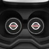 2Pcs Car Carbon Fiber Leather Anti Slip Cup Pad For Nissan GTR NISMO Qashqai Patrol X-trail Tiida Navara Sylphy Juke Teana F888