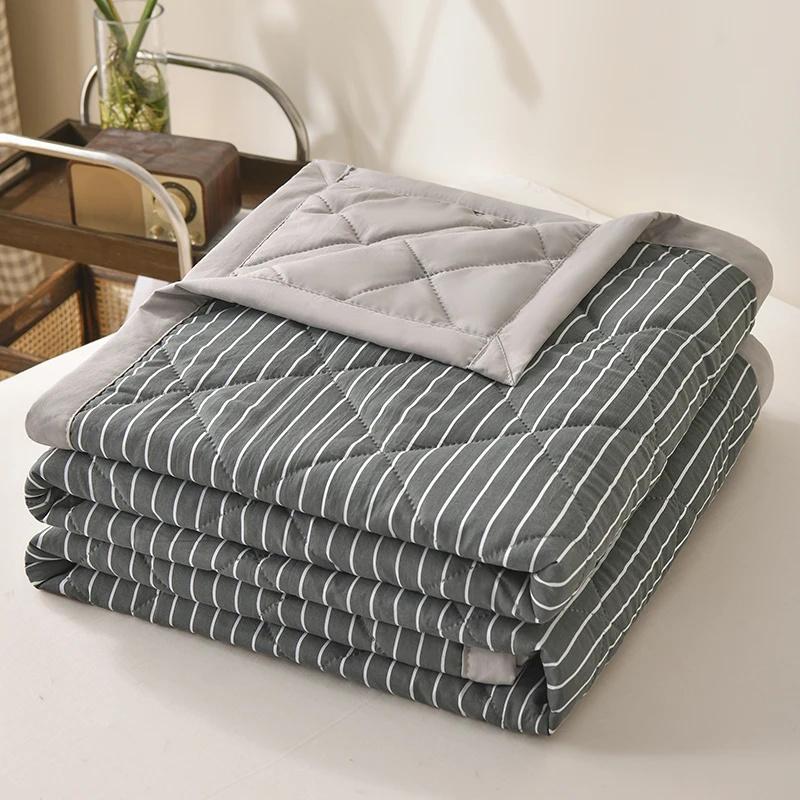 Air Conditioner Quilt Lightweight Washed Cotton Quilt Summer Blanket Quilted Cooling Comforter Summer Quilt Air Condition Thin Blanket (no Pillowcase)