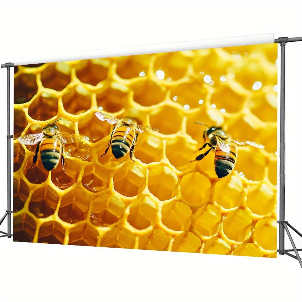 1pc Vivid Beehive Bee Party Background Wall - High-definition Images of Bees and Beehives Background Wall Bee Decoration