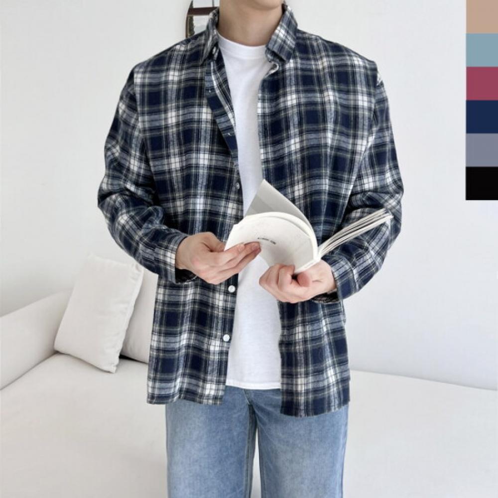 Limid Men S overSized Check Pattern Shirt Dm Sha qgppSh724m