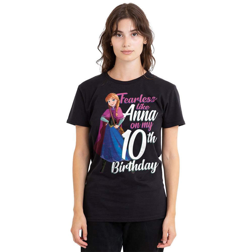 Frozen Unisex Adult Fearless Like Anna 10th Birthday T-Shirt
