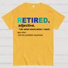 Definition von Rentner, Lustiges Rentner Klassiker Unisex 100% Baumwolle Sommer Lässig Kühl Locker T-Shirt