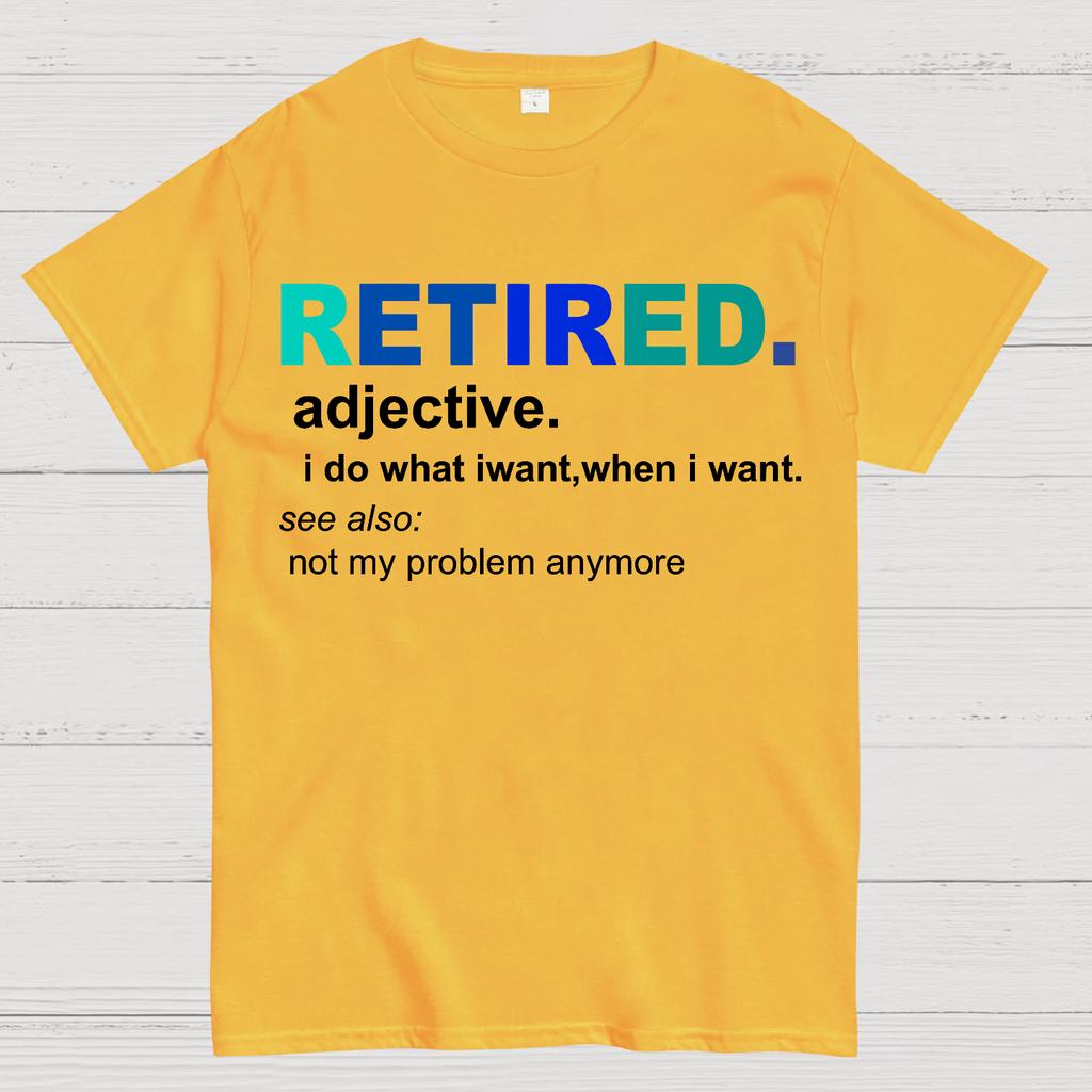 Definition von Rentner, Lustiges Rentner Klassiker Unisex 100% Baumwolle Sommer Lässig Kühl Locker T-Shirt