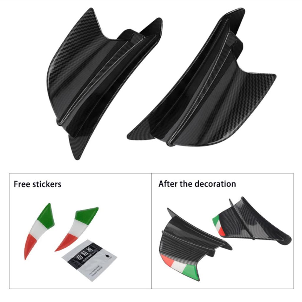 Stuurvnee Motorrad Winglet, Aerodynamisches Flügelkit, Spoiler Motorrad, Windströmung Fester Flügel, S1000RR V4-10R R1, Mattschwarz