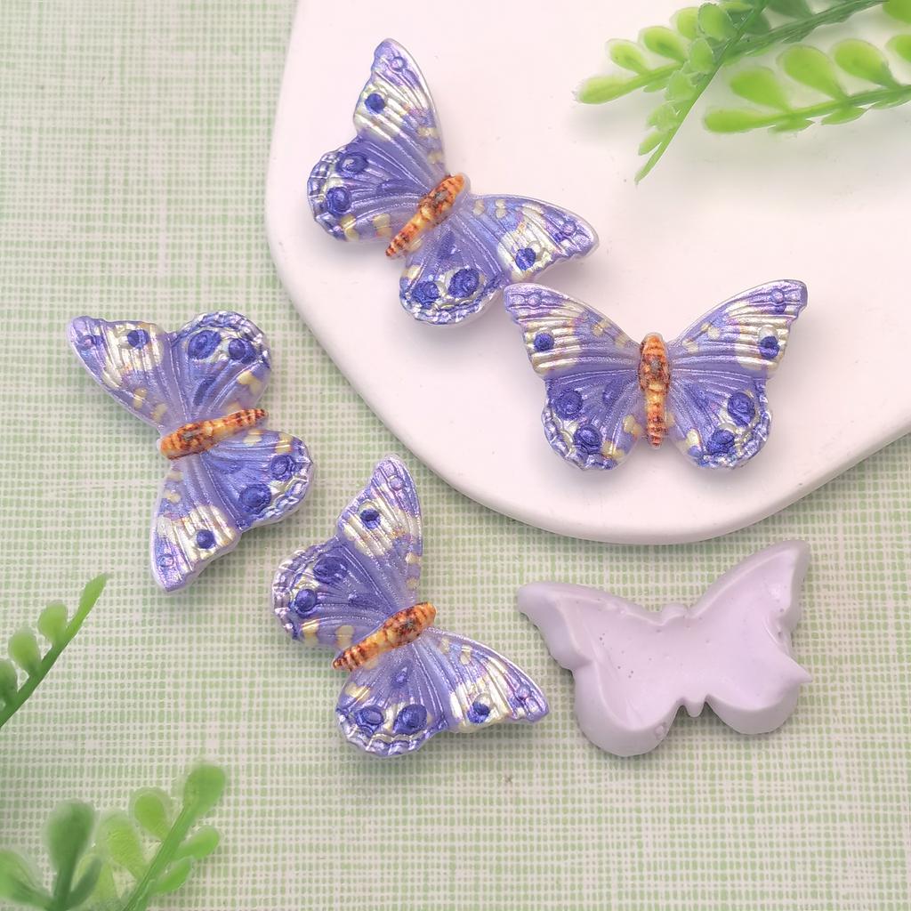 Resin Cabochons Butterfly Flatback Charms for DIY Jewelry, Scrapbooking, Hair Accessories, Phone Cases, Shoes Buckle Decoration