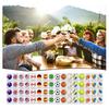 Mahjong Tile Set with Ball Flag Pattern
