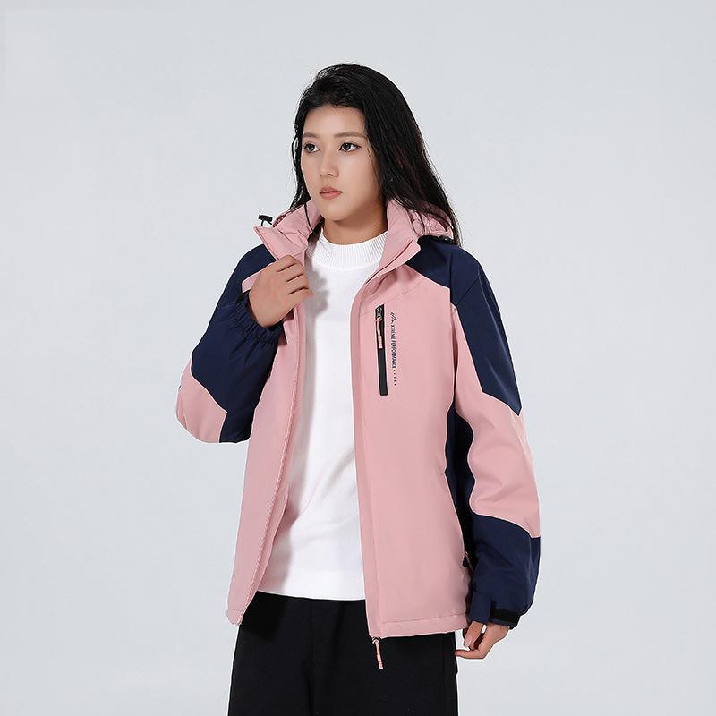 

Мужская трендовая ветровка в стиле колор-блок с графеновой подкладкой с подогревом, осенне-зимняя куртка для пар для активного отдыха L