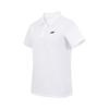Simple Solid Color Letter Logo Print Versatile Breathable Comfortable Casual Short Sleeve Polo Shirt Women Tops Cloud-White P224W161-000Q