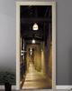 Door Sticker Mural Peel and Stick, Removable Self-Adhesive Bonfires Door Wallpaper for Home Decor